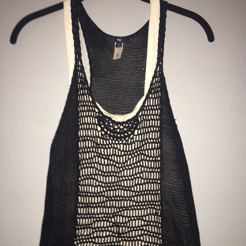 GAP Black Top , Variable Knit Design